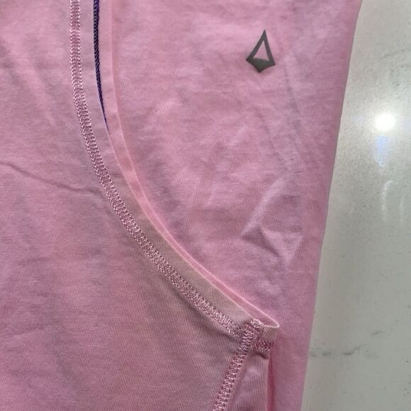 Ivivva (by lululemon) Cotton Tank Top Back Slit Light Pink Sz14 - Picture 11 of 12